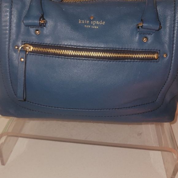 Kate Spade Blue Leather Satchel Bag - Picture 5 of 7